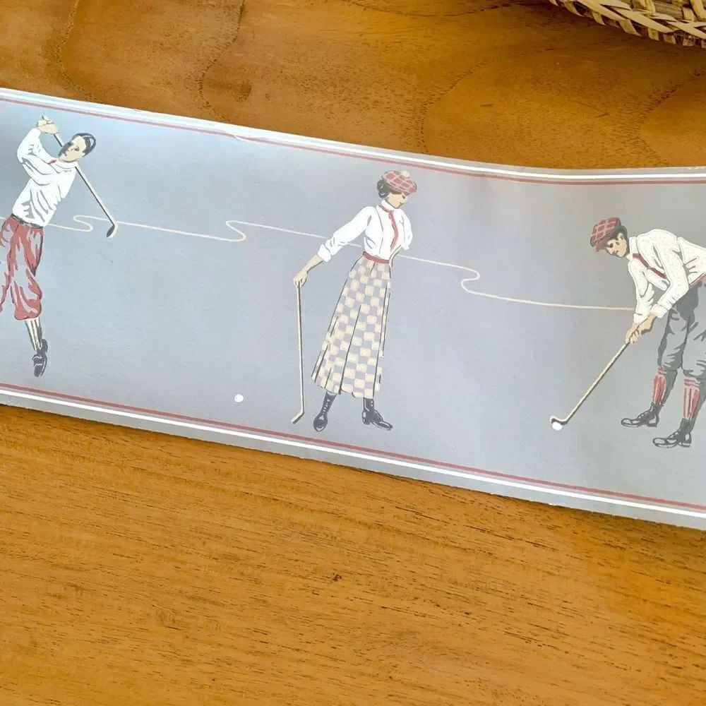 York Wallcoverings Golfers Wallpaper Border